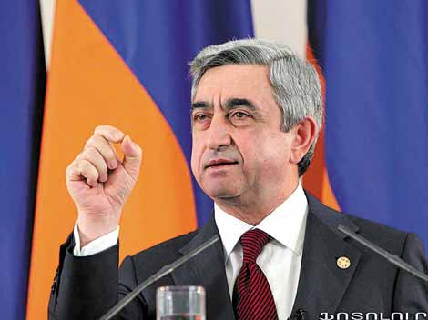 Ευχαριστήρια από τον πρόεδρο της Αρμενίας στο Σαρκοζί
