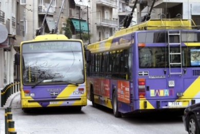 Στάση εργασίας για τα τρόλεϊ