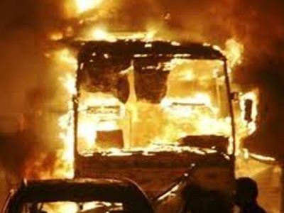 Φωτιά σε φορτηγό