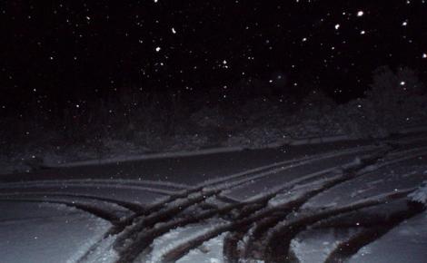 Με αλυσίδες η κυκλοφορία στην εθνική