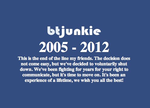 Έκλεισε το BTJunkie
