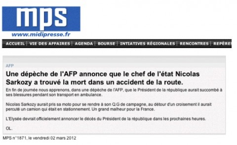 ”Πέθαναν” τον Σαρκοζί!