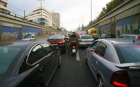 Tώρα-Συμφόρηση στο κέντρο