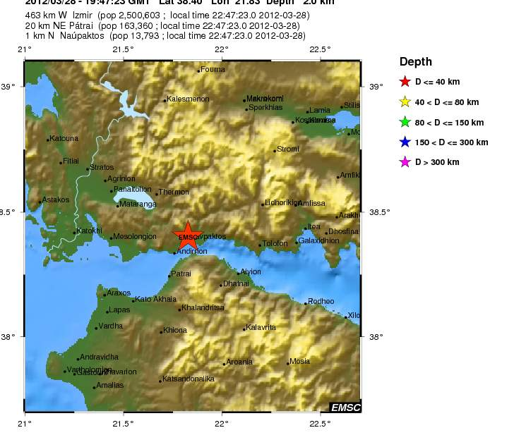Σεισμός στη Ναύπακτο