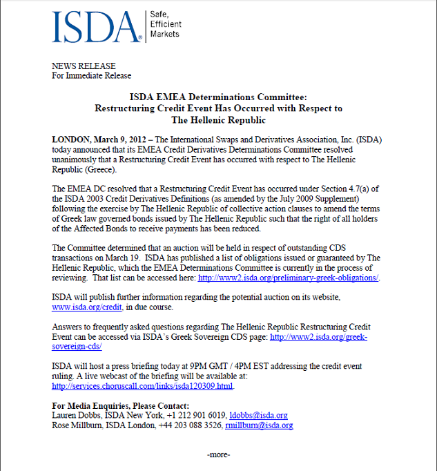 Πληρώνονται τα CDS