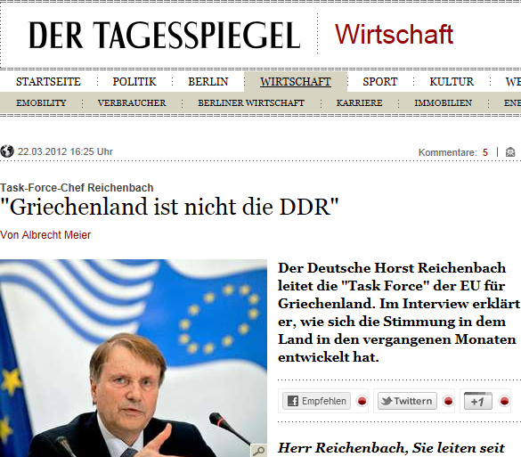 Ο Ράιχενμπαχ για την Ελλάδα