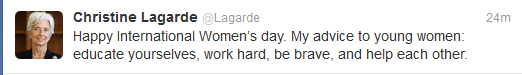 Η Λαγκάρντ ως…γυναίκα