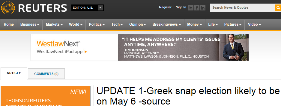 “Στις 6 Μαΐου οι εκλογές”