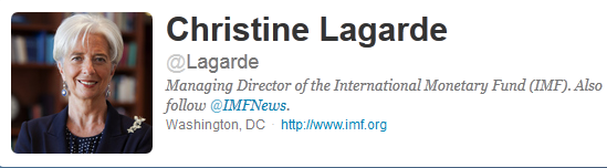 Η Λαγκάρντ tweetάρει…