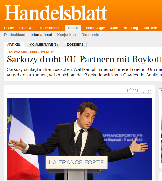 Οι “απειλές” του Σαρκοζί