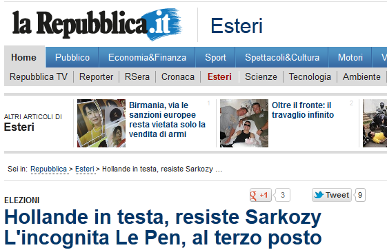 “Ο τυφώνας Λε Πεν…”