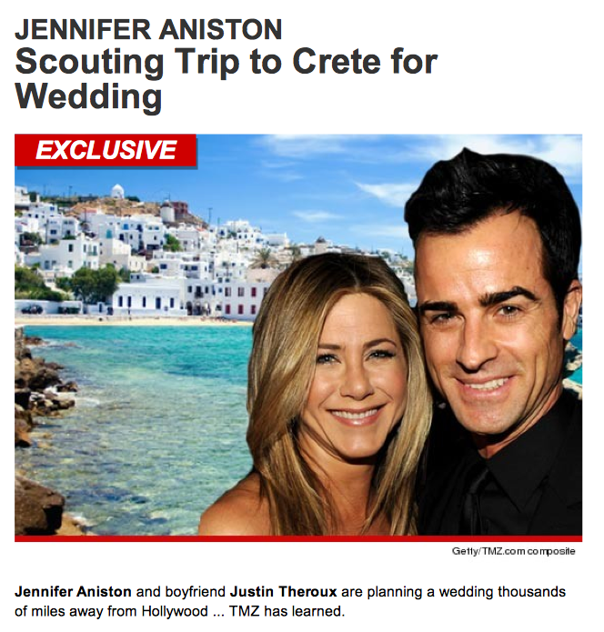 Πού θα παντρευτεί η J.Aniston;