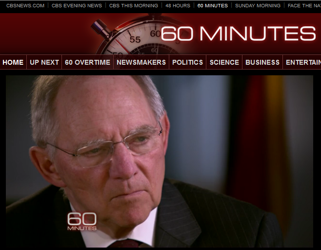 Ο Σόιμπλε στο “60 Minutes”