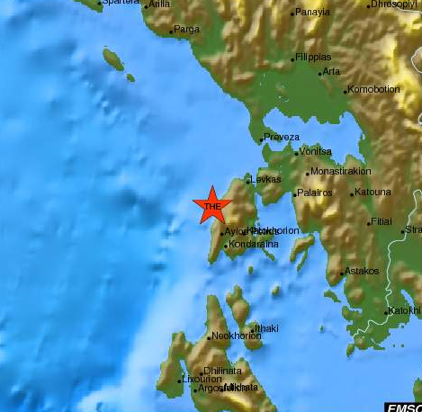 Μικροσεισμός κοντά στην Πρέβεζα
