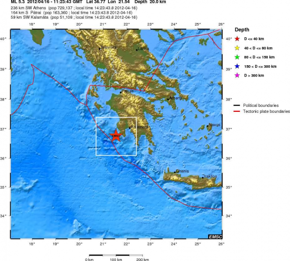 Τώρα – Αναβαθμίστηκε ο σεισμός σε 5,5