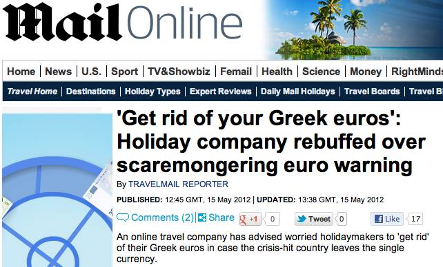 “Ξεφορτωθείτε τα ελληνικά ευρώ!”