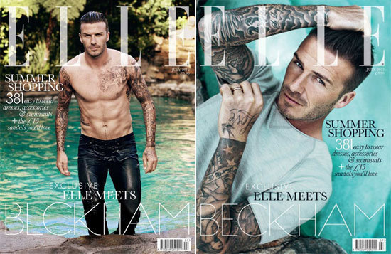 Ο Beckham στο εξώφυλλο του Elle