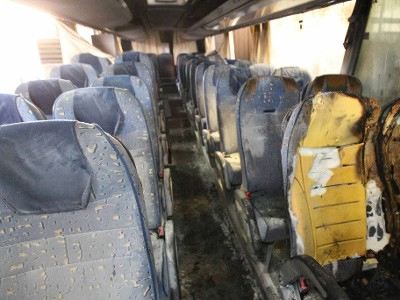 Έκαψαν πούλμαν του Ολυμπιακού