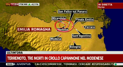 Tρεις οι νεκροί στην Ιταλία