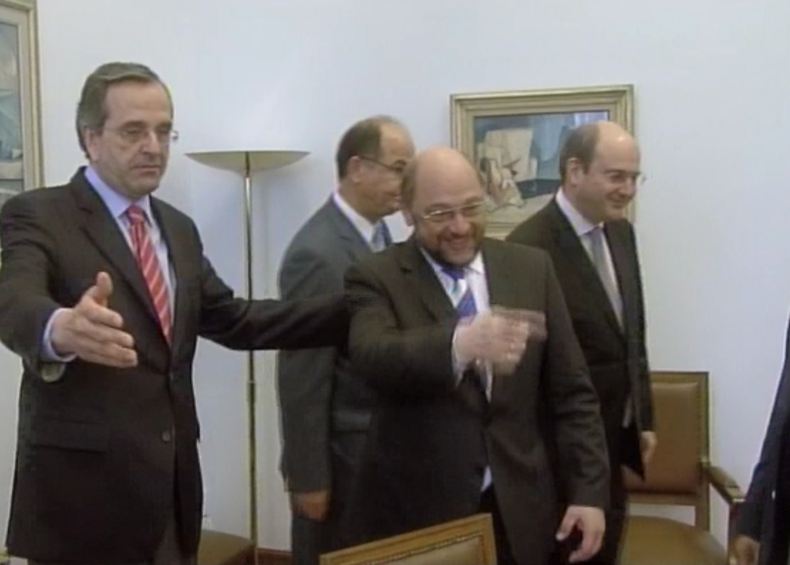 Τώρα- ο Σουλτς με τον Σαμαρά