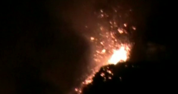 Πλάνα από έκρηξη ηφαιστείου