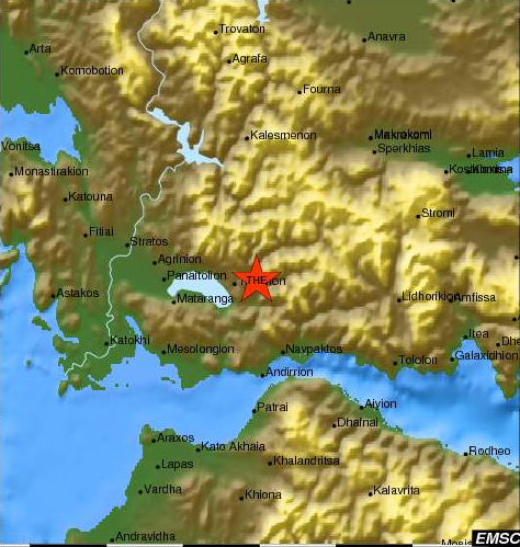 Τώρα-Σεισμός στην Αιτωλοακαρνανία