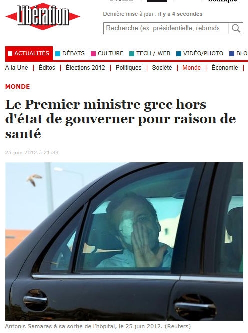 Η Liberation γράφει για τον Σαμαρά