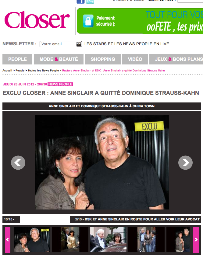 ‘Εδιωξε από το σπίτι τον Στρος Καν