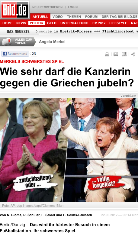 Η “έγκυρη” Bild γράφει για τον αγώνα