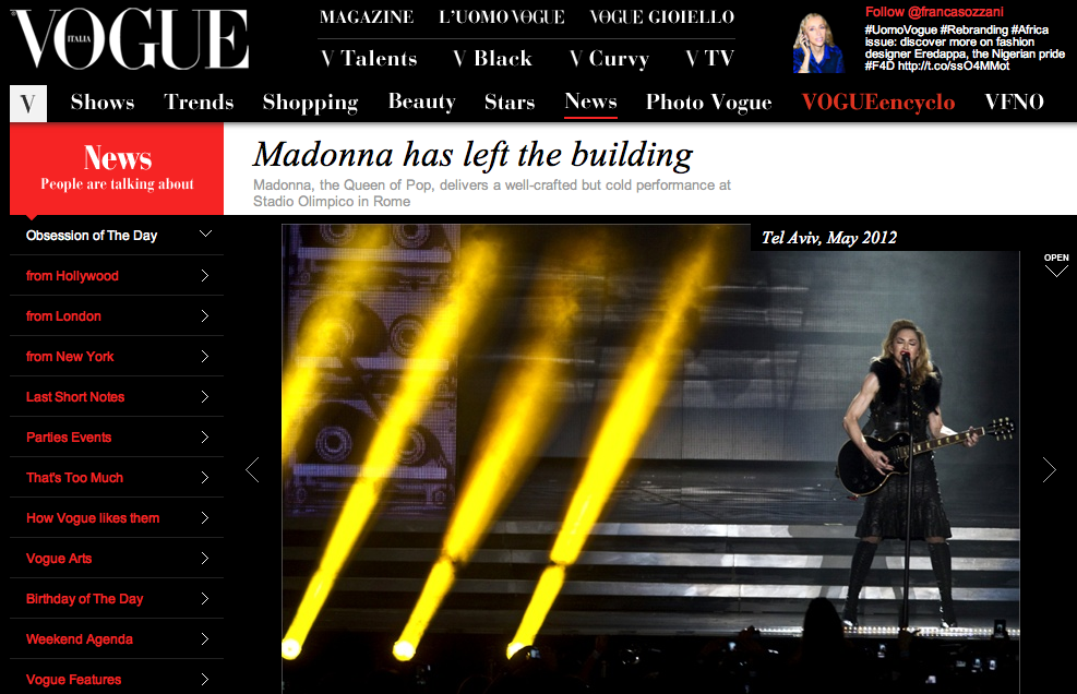 Η Madonna είναι σαν τη Eurovision
