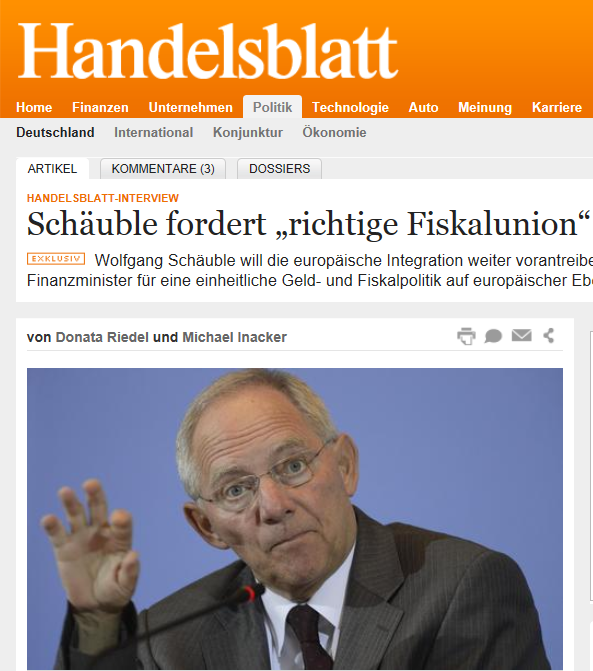 Αυτά θέλει ο Σόιμπλε