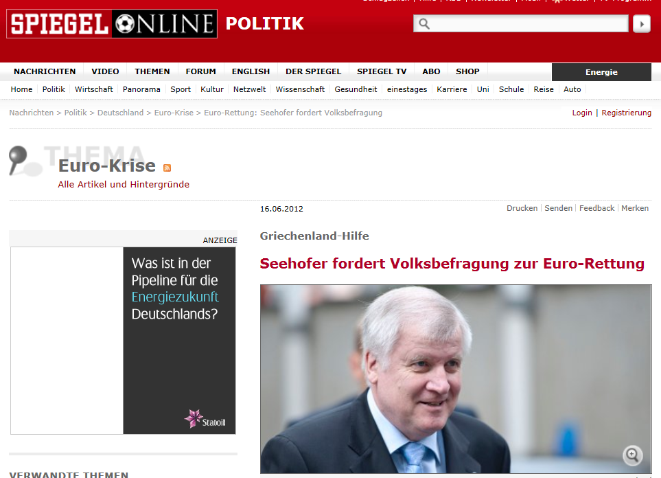 Γερμανία:Θα κάνουμε δημοψήφισμα για να δώσουμε λεφτά στην Ελλάδα