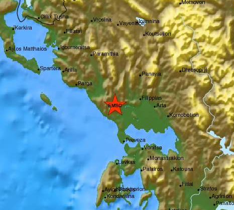 3,9R βορειοδυτικά της Πρέβεζας