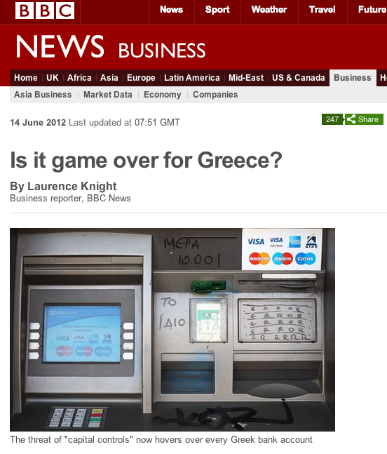 “Τέλος παιχνιδιού για την Ελλάδα;”