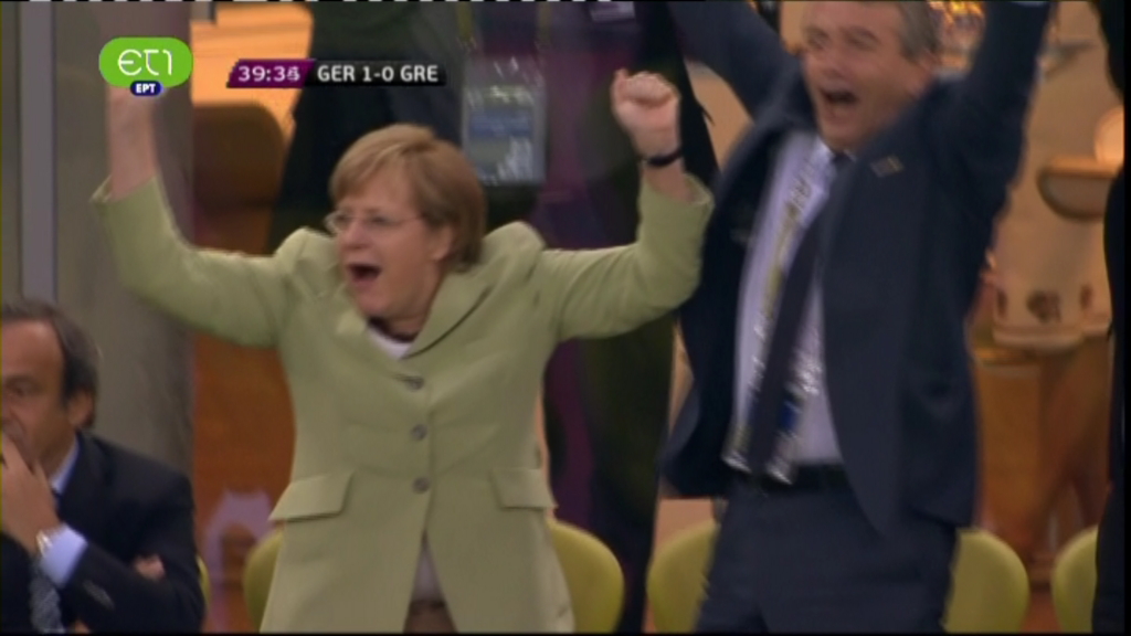 Ο πανηγυρισμός της Μέρκελ