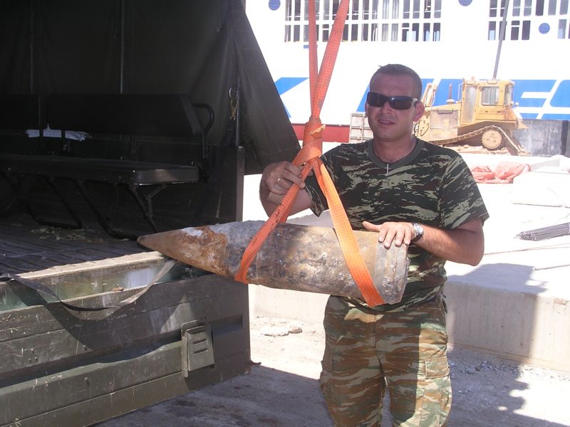 Βλήμα του Β’ Παγκοσμίου στα Χανιά