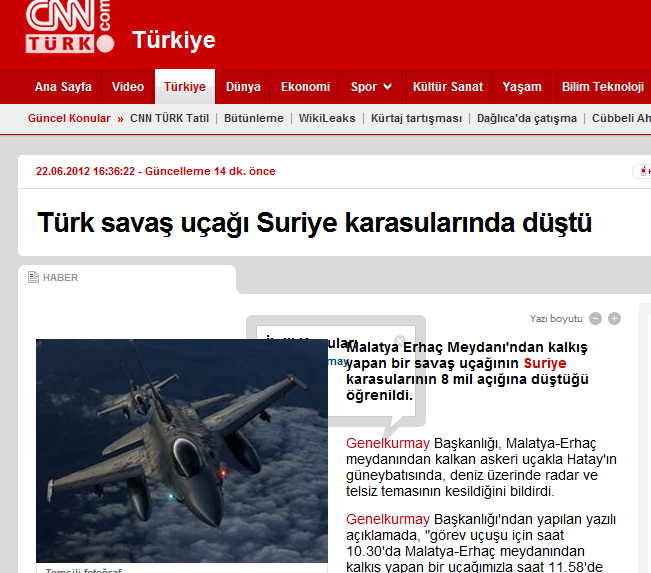 Χάθηκε τουρκικό f-16