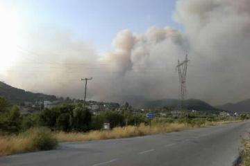 Ανεξέλεγκτη η φωτιά στην Αχαΐα