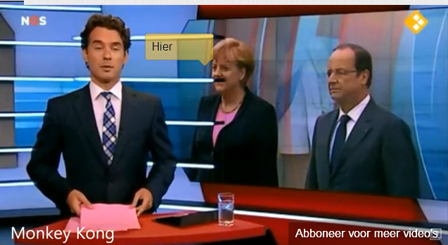 Η Μέρκελ με μουστάκι αλα Χίτλερ!