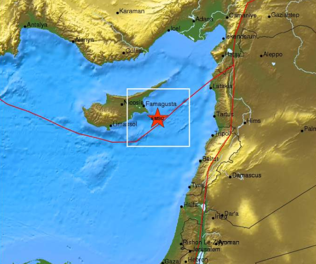 Σεισμός ανοιχτά της Κύπρου