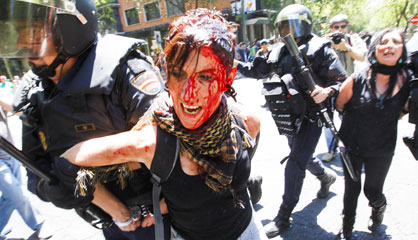 Φωτογραφίες από τα επεισόδια