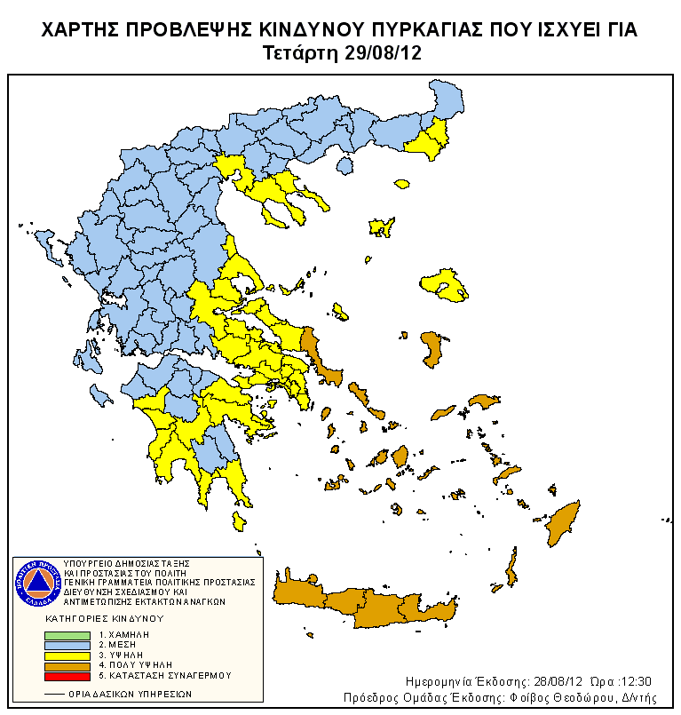 Υψηλός κίνδυνος πυρκαγιάς