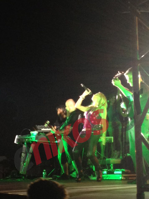 Στιγμιότυπο από την συναυλία της Άννας Βίσση