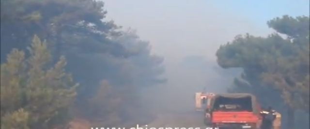 Βίντεο από τη φωτιά στη Χίο