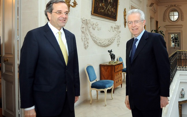 Ολοκληρώθηκε η συνάντηση Monti-Σαμαρά