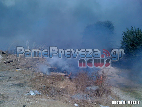 Φωτιά στην Πρέβεζα