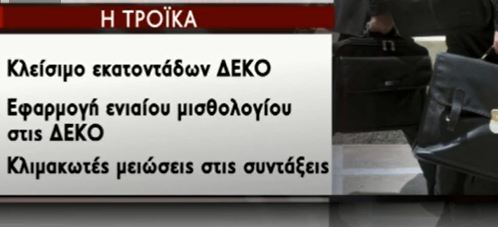 Σε ποιά μέτρα επιμένει η Τρόικα