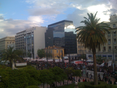 Τώρα-Κλειστές Πανεπιστημίου-Σταδίου από πορεία