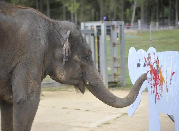 Η ελεφαντίνα…ζωγράφος