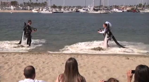 Ο πρώτος water jetpack γάμος!